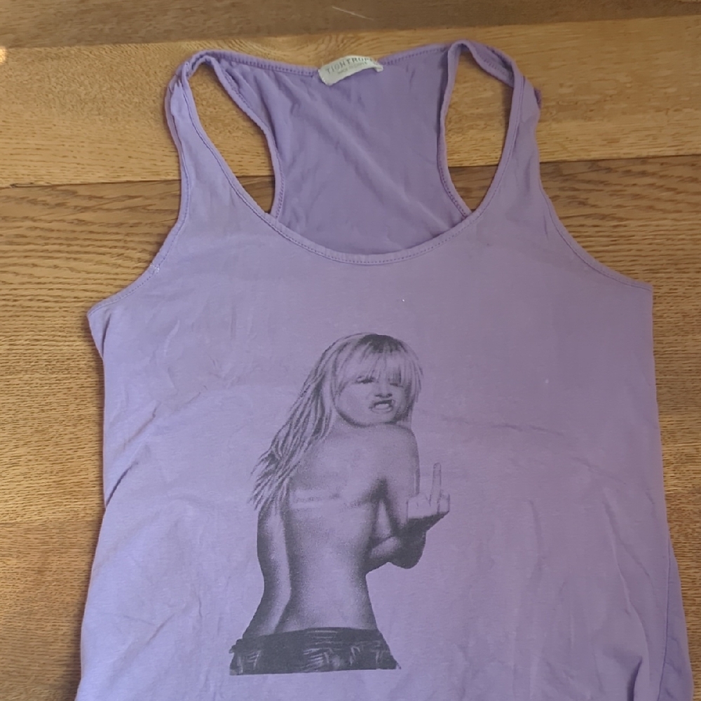 Wildfox Purple Graphic Tank Top